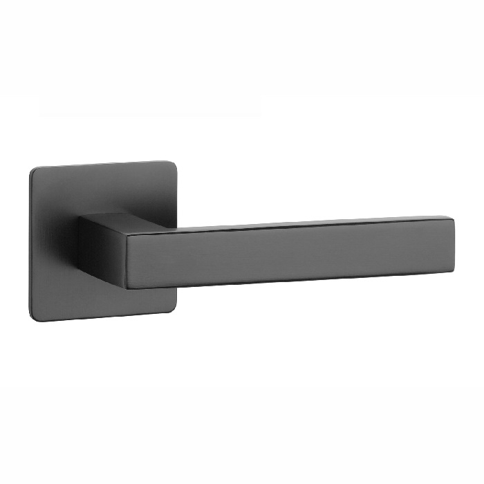 Zwarte deurkrukken KVADRAT 1760 ultra dun 3mm